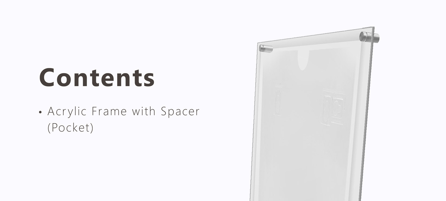 Acrylic Frame w/ Spacer (Pocket) A1 Size Botak Sign